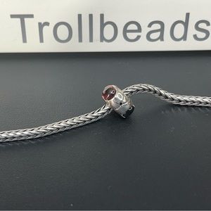 Trollbeads Retired Silver Bead With Garnets- 51712
